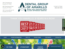 Tablet Screenshot of dentalgroupofamarillo.com